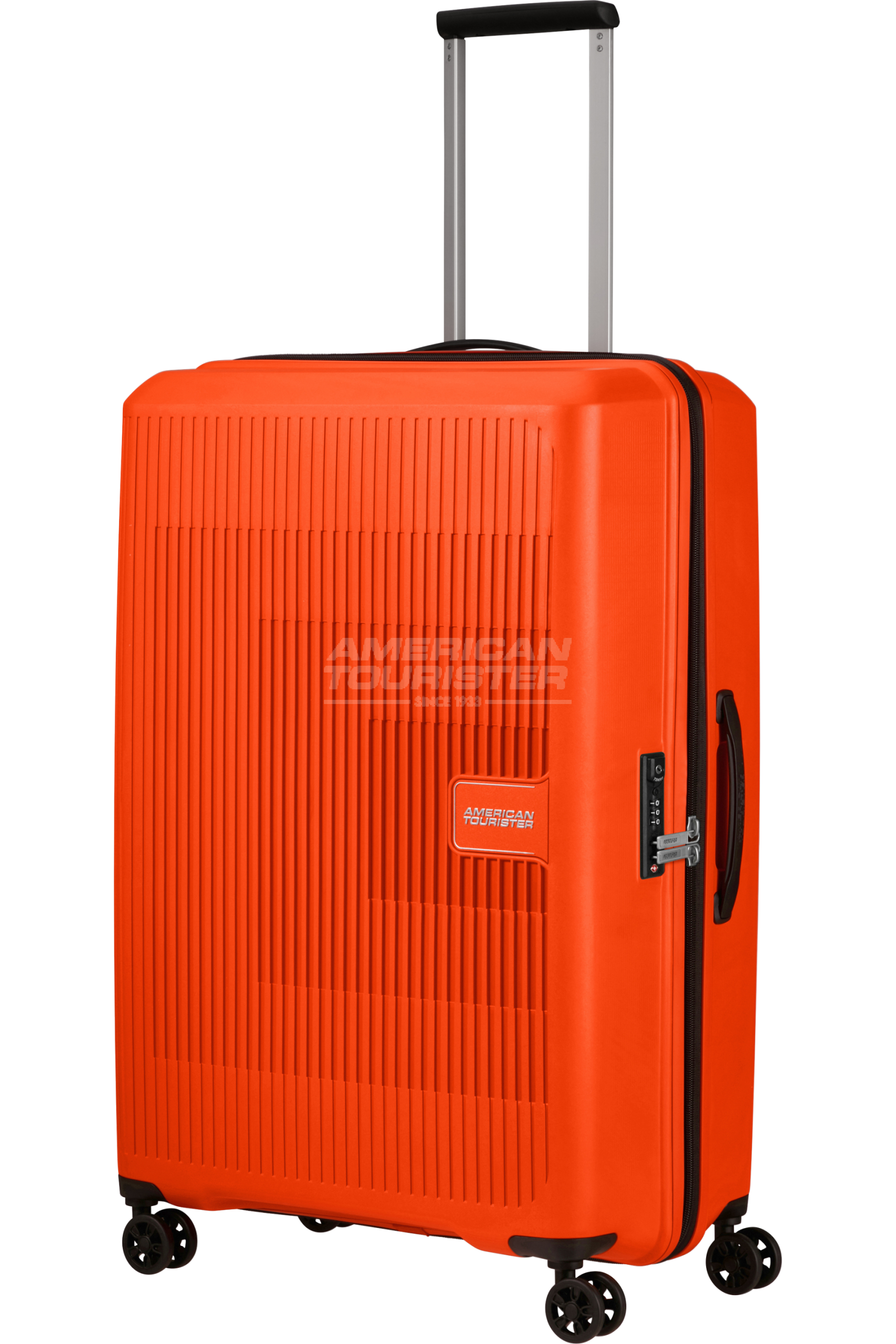American Tourister Aerostep Bright Orange Suitcase - Image 1